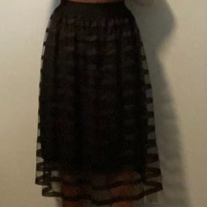 Striped Black Skirt